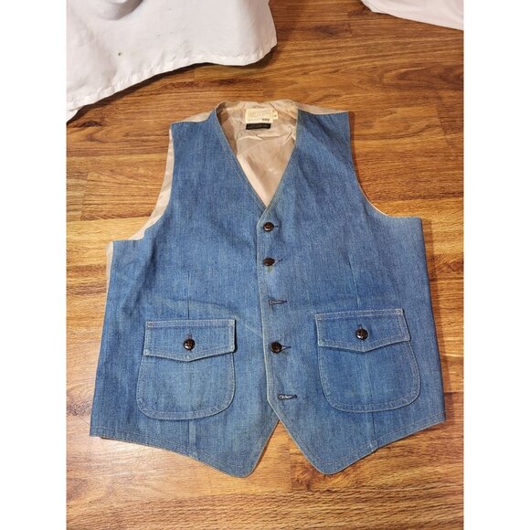 Vintage Wildfire Levi's Denim Vest Size M Read Damaged - Picture 1 of 6